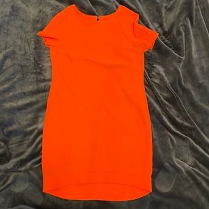 Orange top shop shift dress